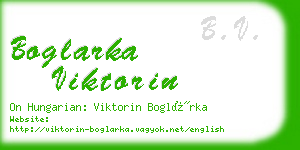 boglarka viktorin business card